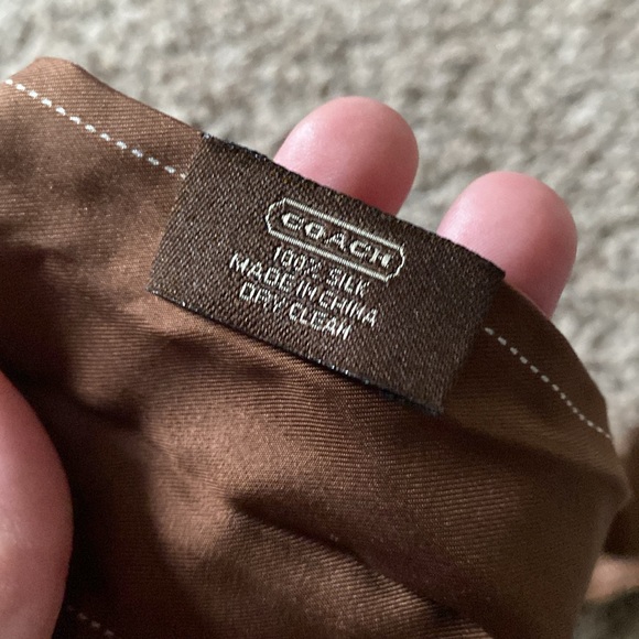 Coach Silk - tan/brown with signature logo, reversible - Picture 3 of 3